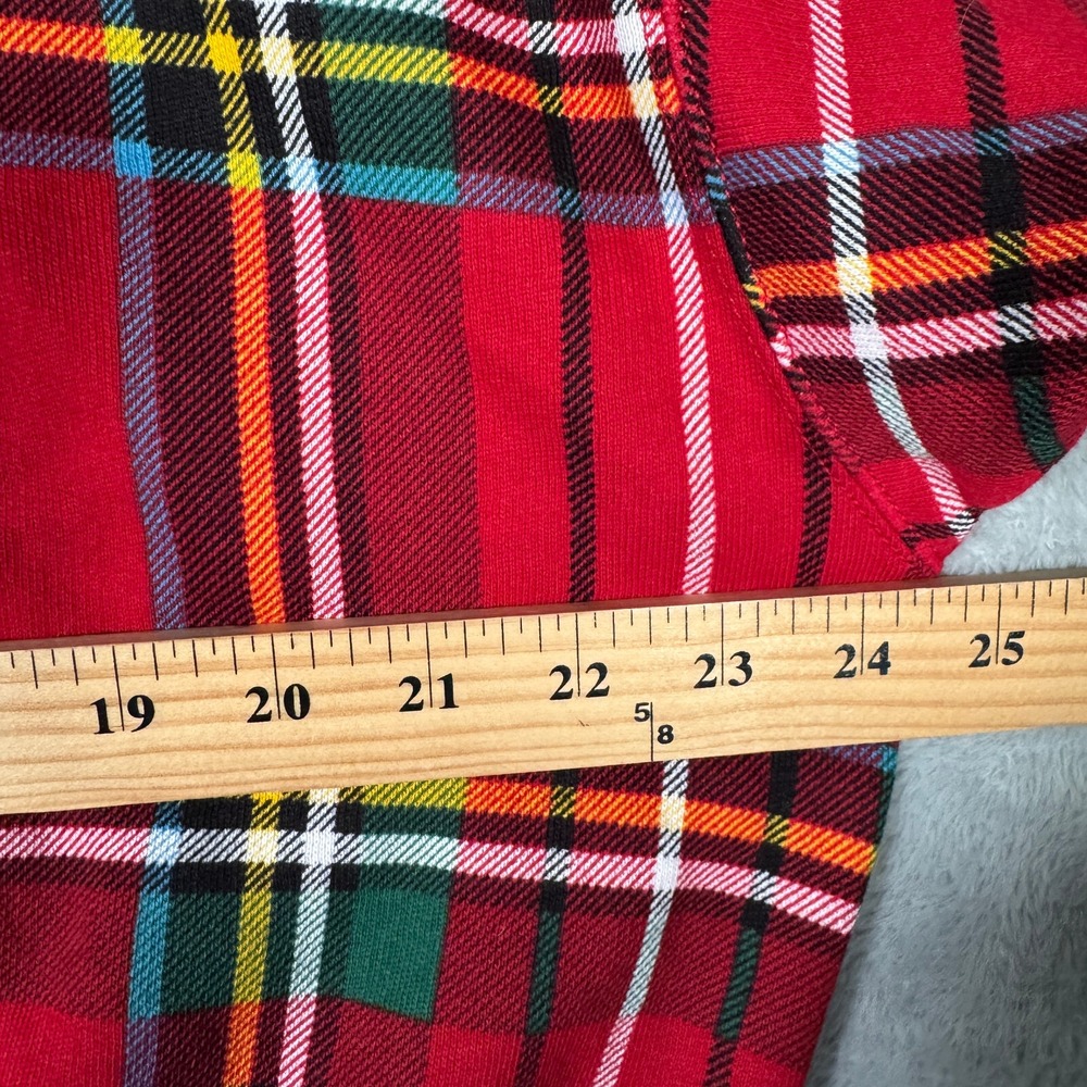 Polo Ralph Lauren Hoodie Womens S Red Plaid Tartan Fleece Pullover - Picture 7 of 10